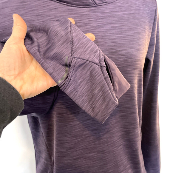 Athleta Back Crossover Hooded sweatshirt Pullover size Small Purple - Picture 5 of 10